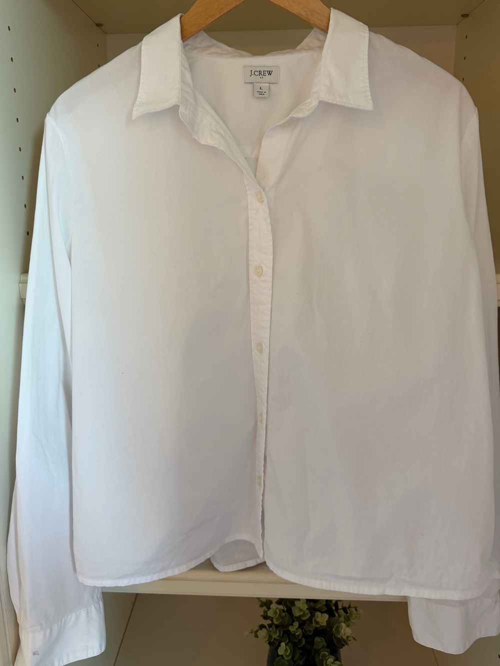 J. Crew Woman’s Étienne cropped button-up shirt in cotton poplin